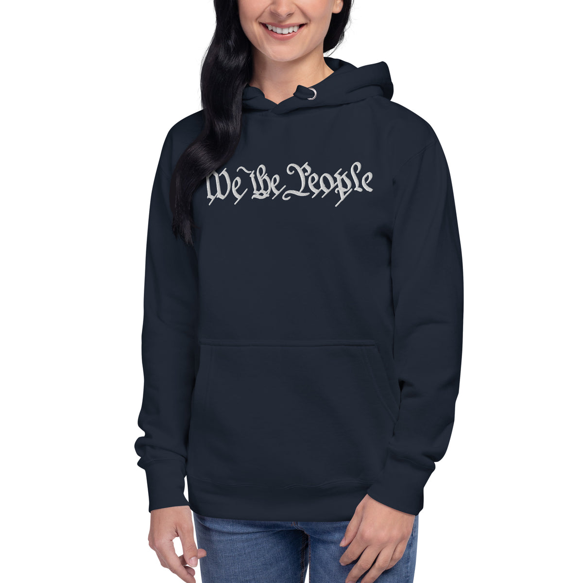 We the People Embroidered Hoodie