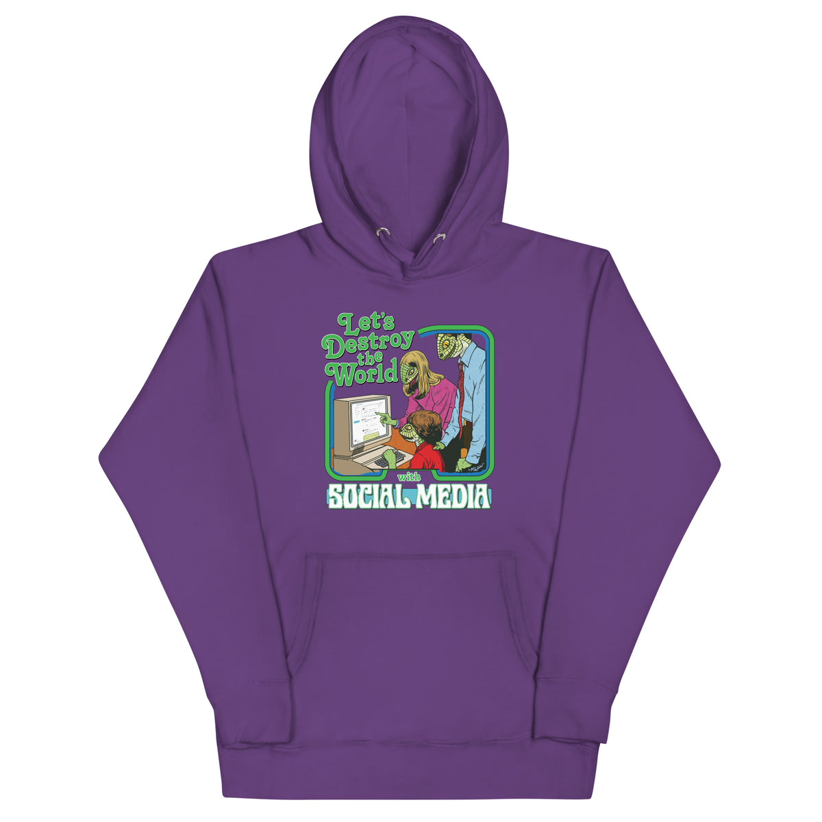 Let’s Destroy the World With Social Media Lizard People Hoodie