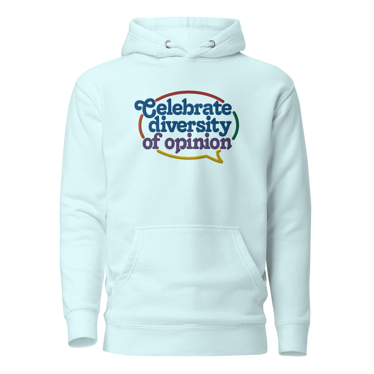 Celebrate Diversity of Opinion Embroidered Hoodie