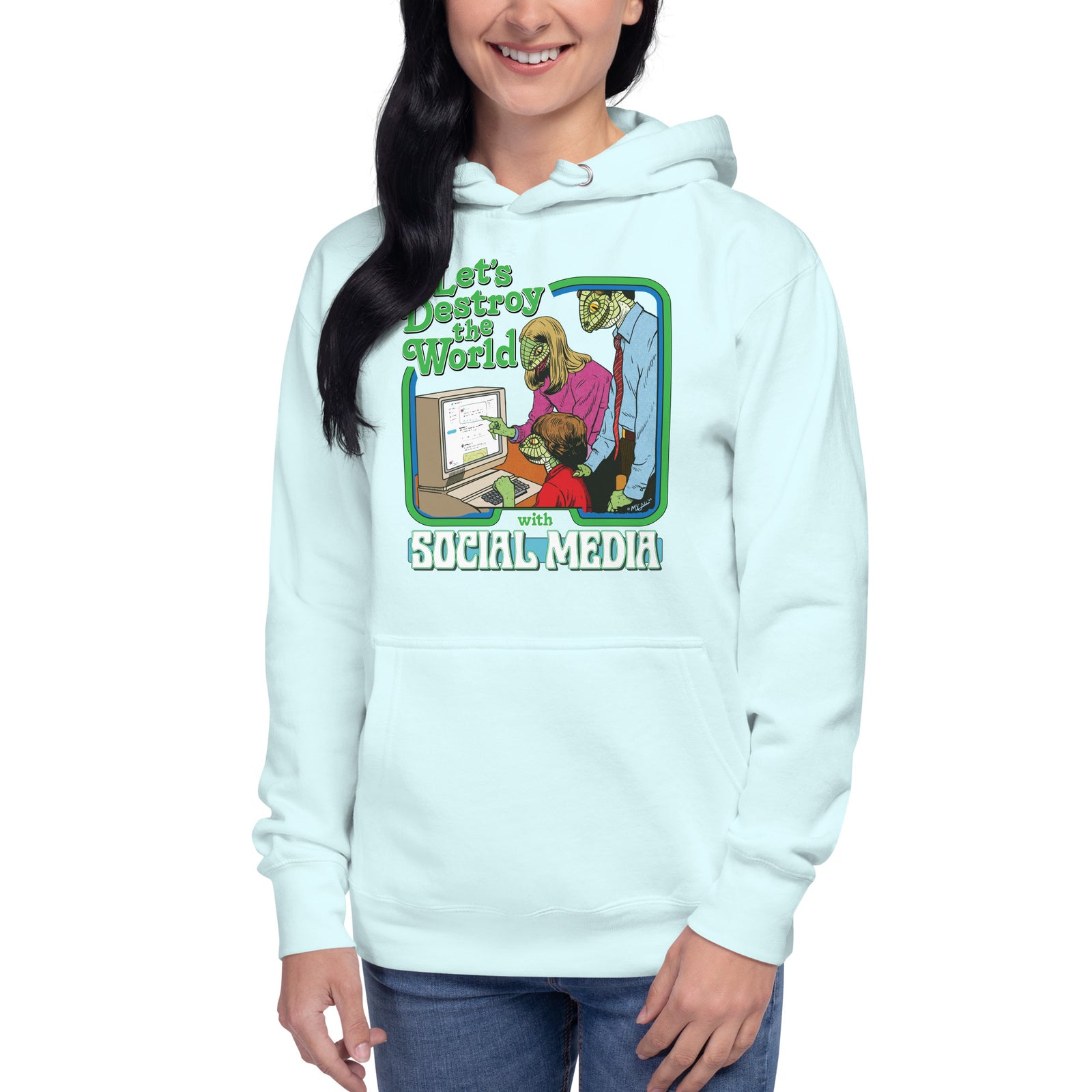 Let’s Destroy the World With Social Media Lizard People Hoodie