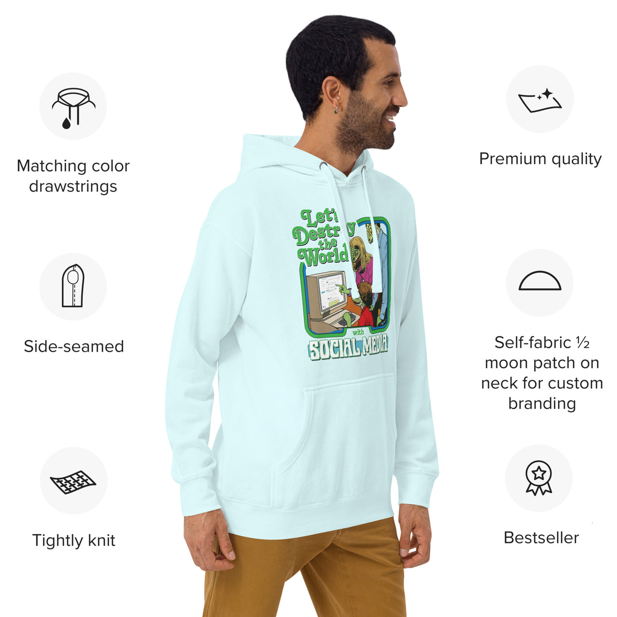Let’s Destroy the World With Social Media Lizard People Hoodie