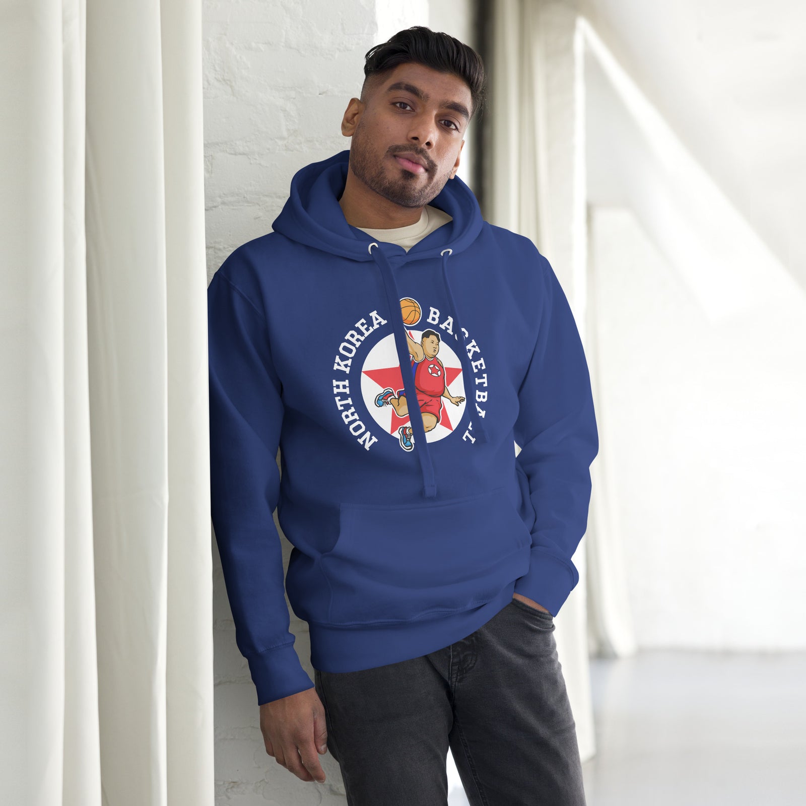 Air Un Rocketman North Korean Basketball Unisex Fleece Hoodie