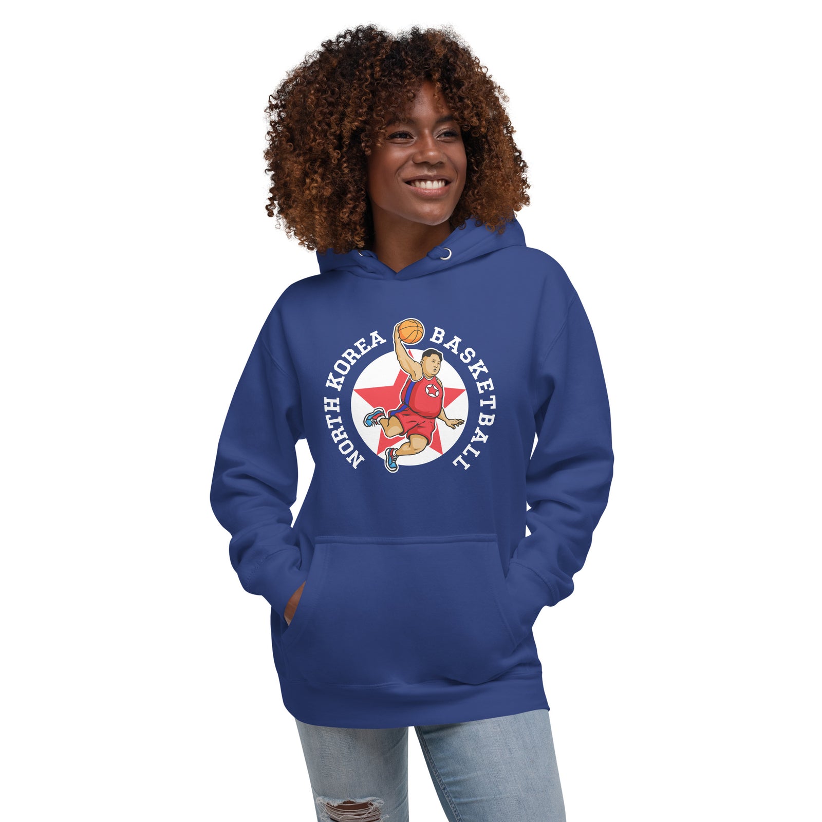 Air Un Rocketman North Korean Basketball Unisex Fleece Hoodie
