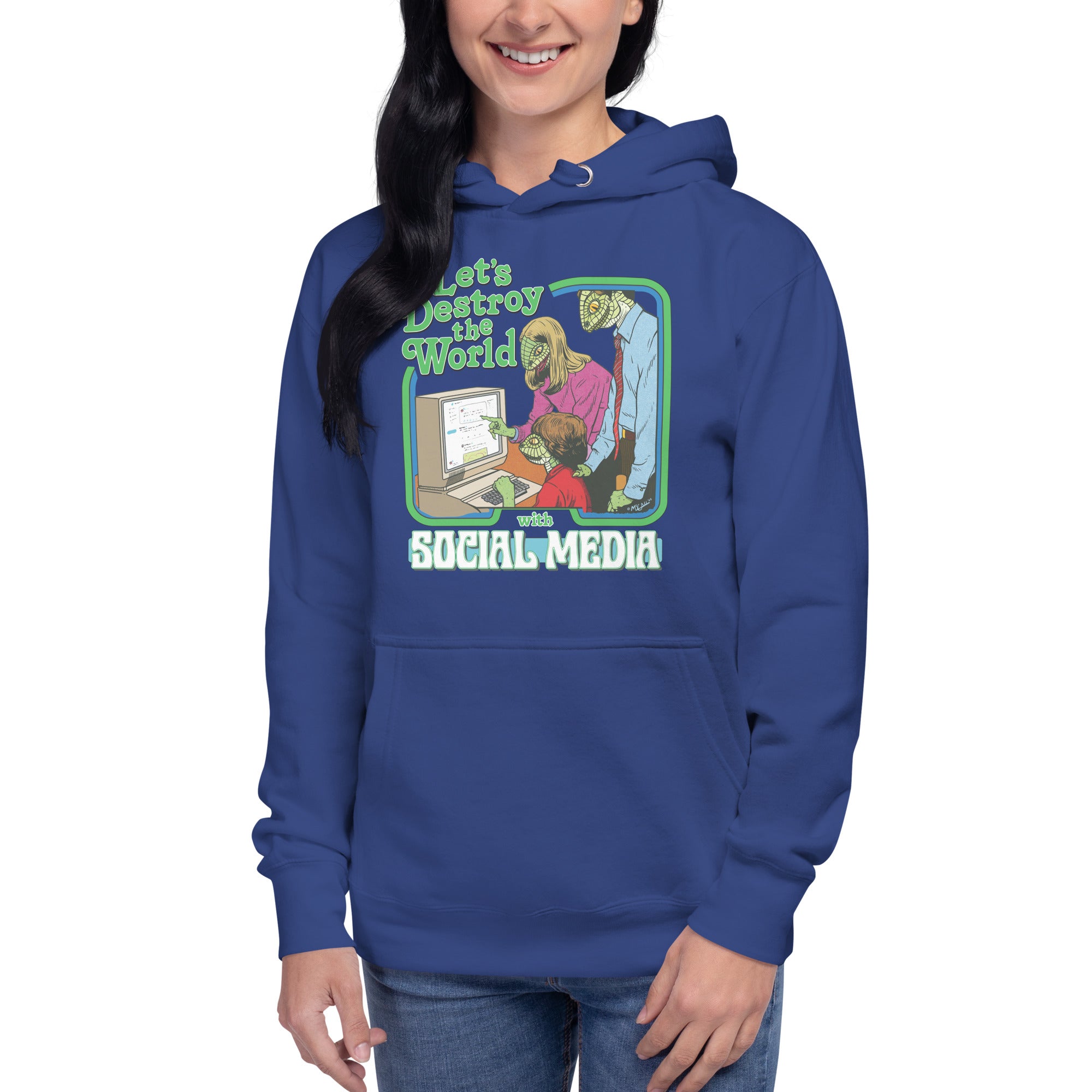 Let’s Destroy the World With Social Media Lizard People Hoodie