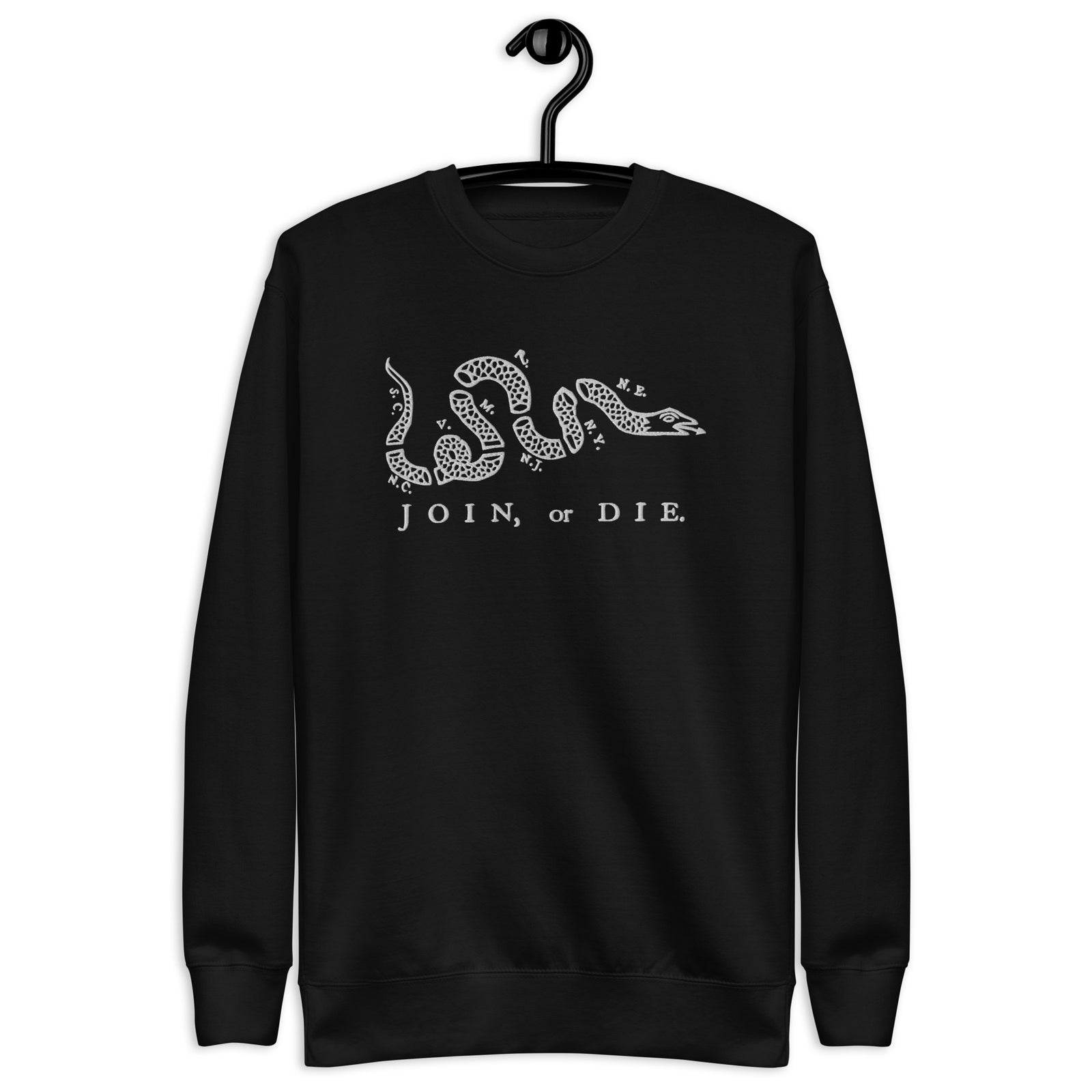 Join or Die Embroidered Crewneck Sweatshirt