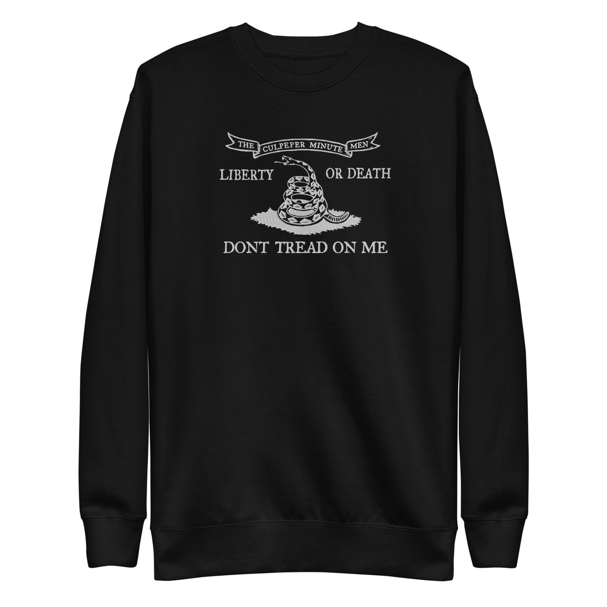 Culpeper Minutemen Don&#39;t Tread On Me Embroidered Crewneck Sweatshirt