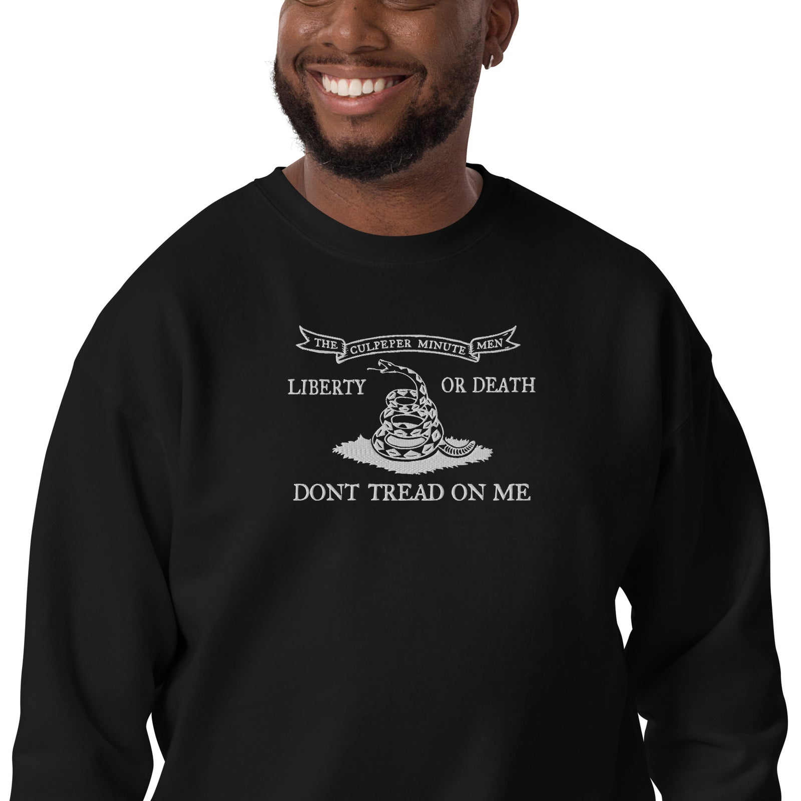 Culpeper Minutemen Don't Tread On Me Embroidered Crewneck Sweatshirt