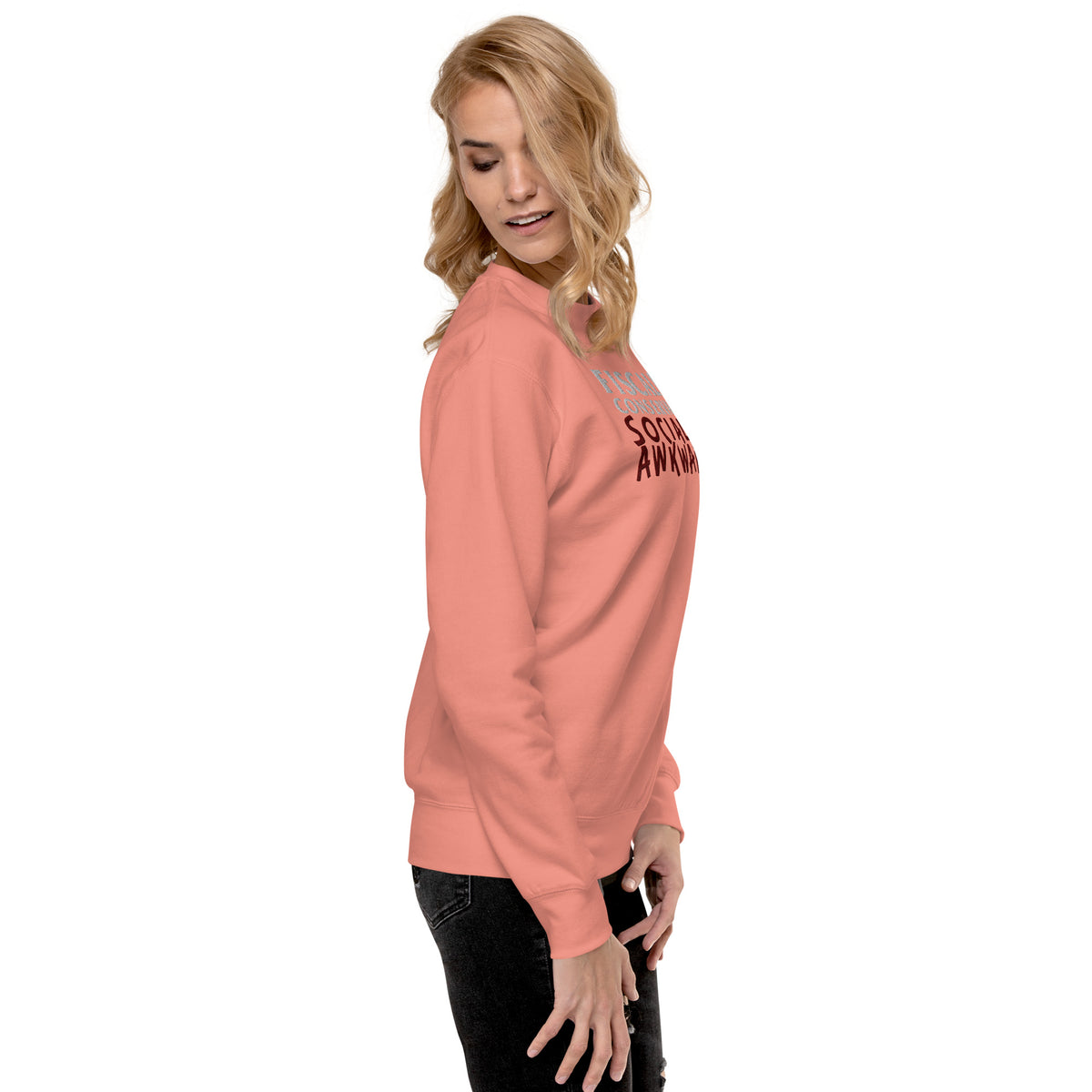 Fiscally Conservative Socially Awkward Crewneck Embroidered Sweatshirt