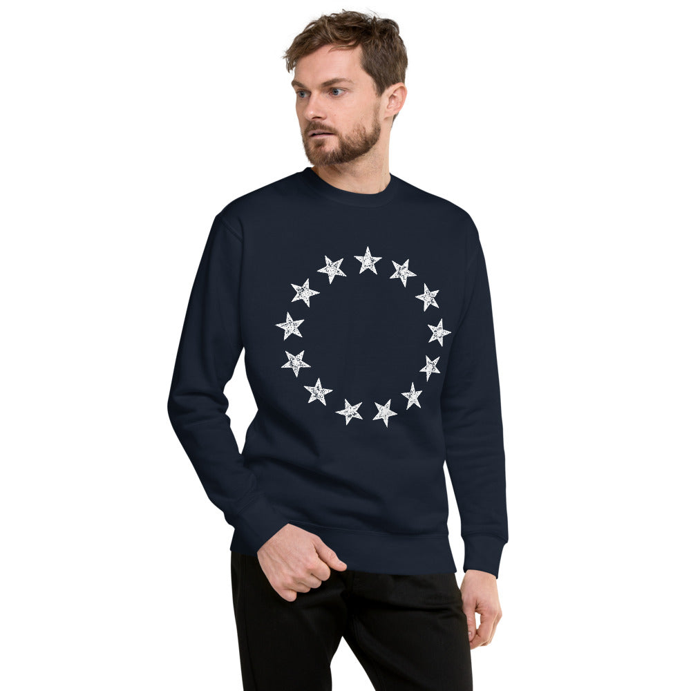 13 Stars Vintage Betsy Ross Revolution Unisex Premium Sweatshirt
