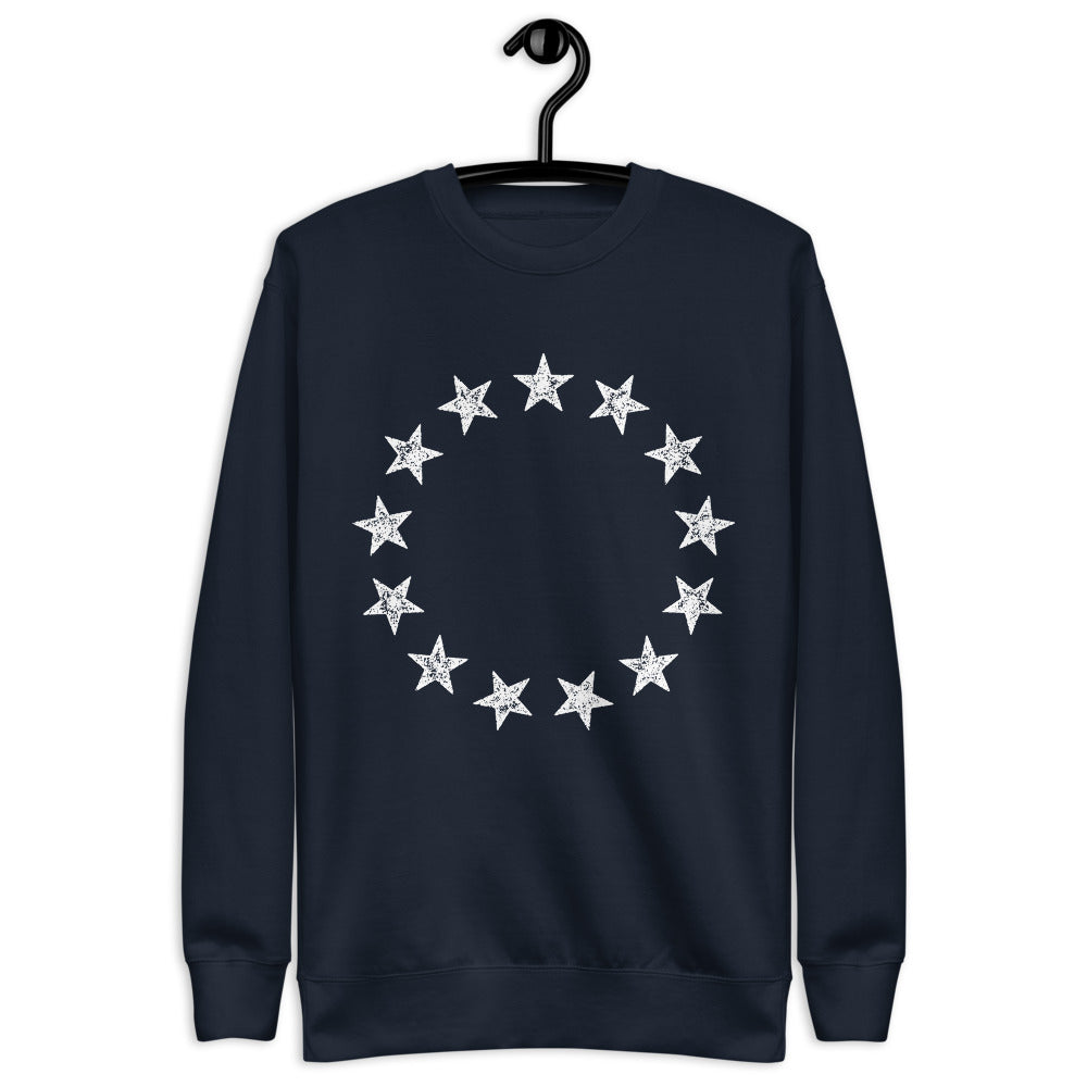 13 Stars Vintage Betsy Ross Revolution Unisex Premium Sweatshirt