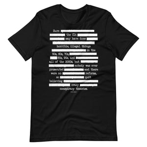 CIA Redacted Conspiracy Theories Short-Sleeve Unisex T-Shirt