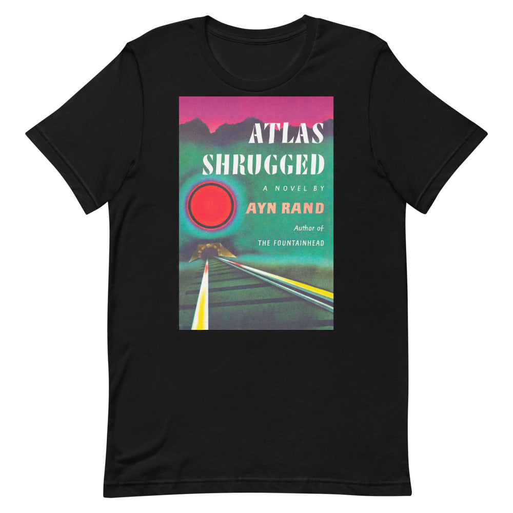 Atlas Shrugged Ayn Rand Book Cover Short-Sleeve Unisex T-Shirt