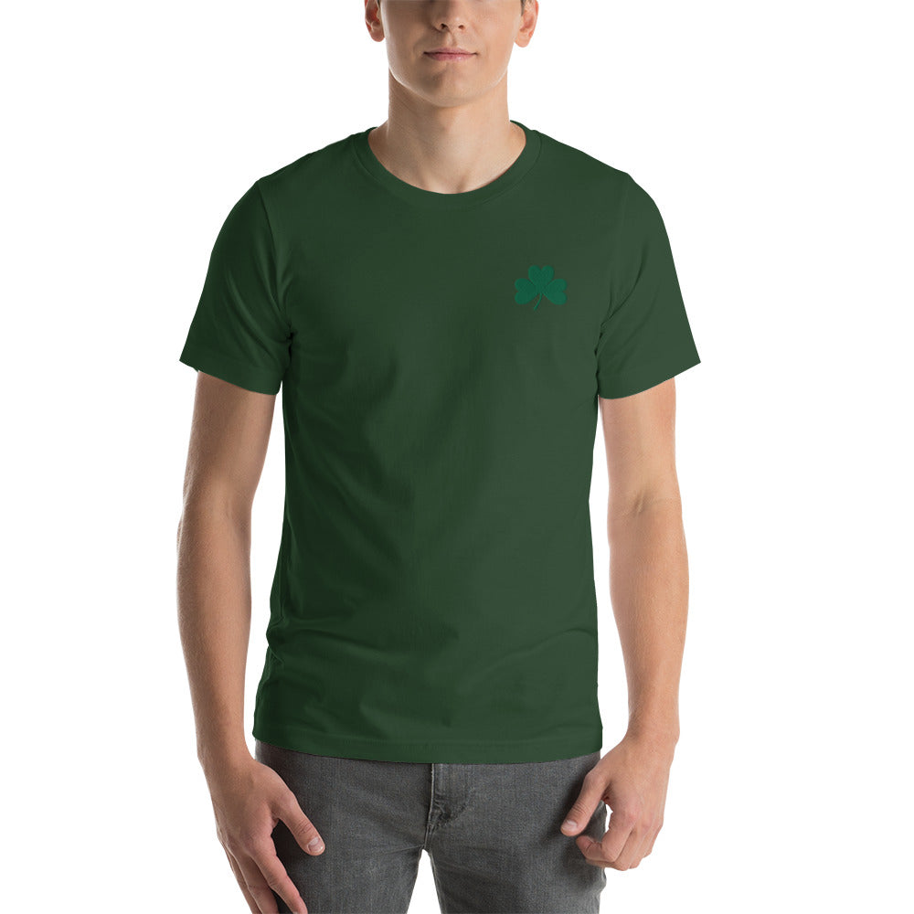 Shamrock Embroidered Short-Sleeve Unisex T-Shirt