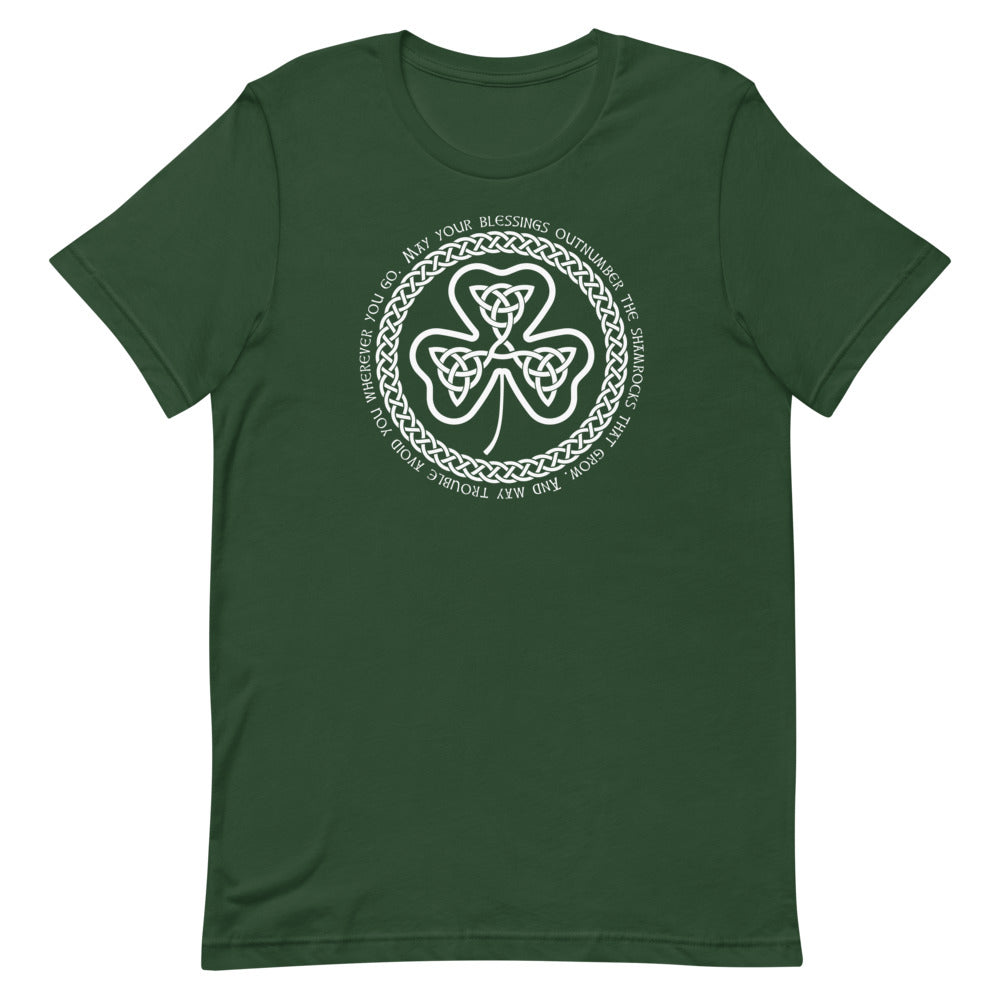 Irish Blessing Celtic Shamrock Unisex Graphic T-Shirt