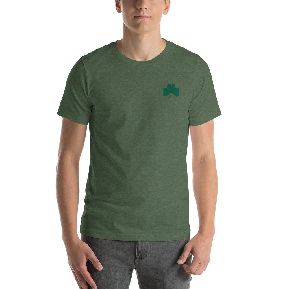 Shamrock Embroidered Short-Sleeve Unisex T-Shirt