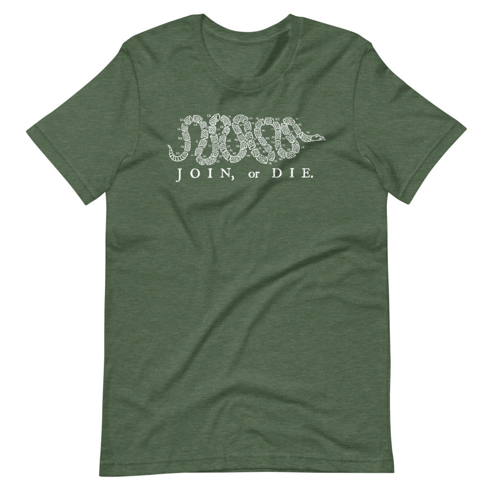 Join or Die 50 States Snake Classic 40s T-shirt