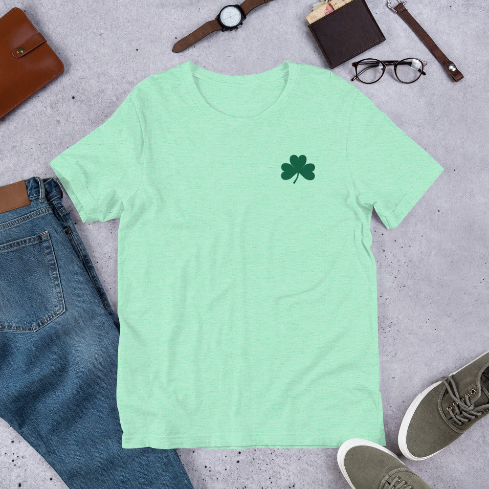 Shamrock Embroidered Short-Sleeve Unisex T-Shirt