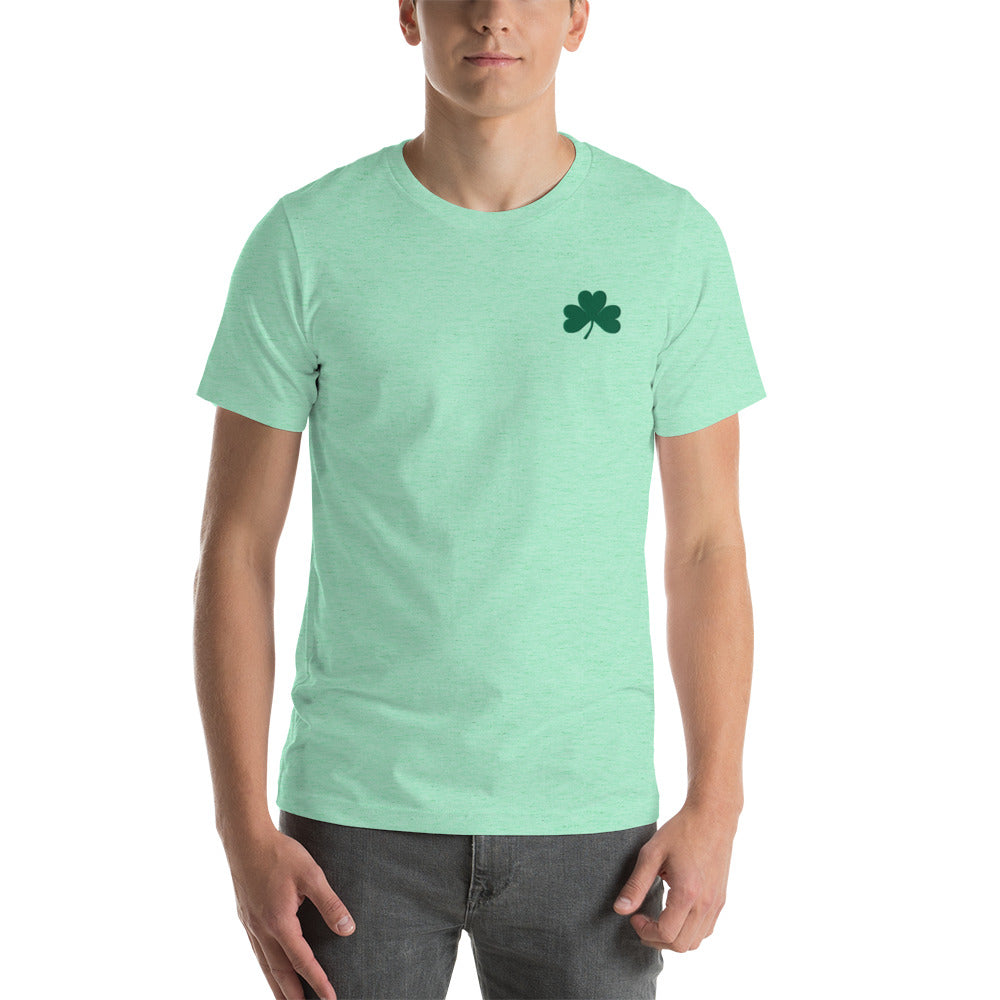Shamrock Embroidered Short-Sleeve Unisex T-Shirt