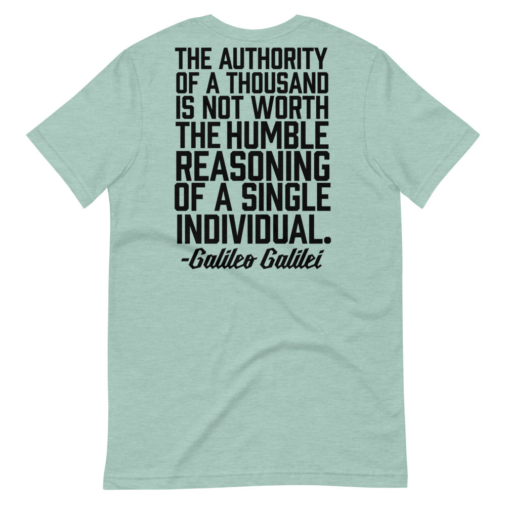 Galileo Humble Reasoning of a Single Individual Short-Sleeve Unisex T-Shirt