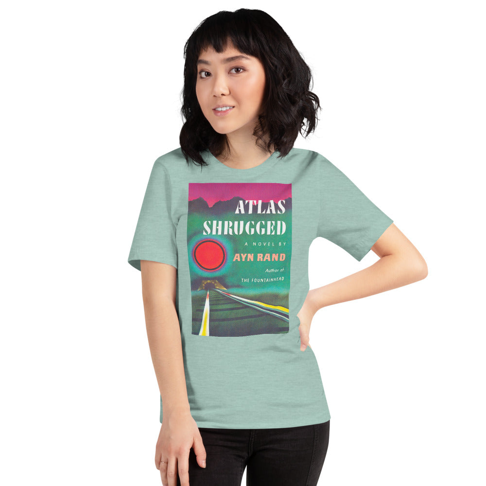 Atlas Shrugged Ayn Rand Book Cover Short-Sleeve Unisex T-Shirt