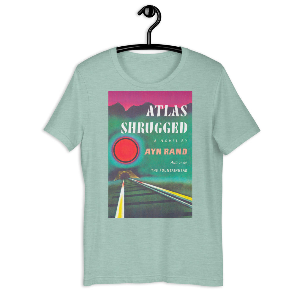 Atlas Shrugged Ayn Rand Book Cover Short-Sleeve Unisex T-Shirt