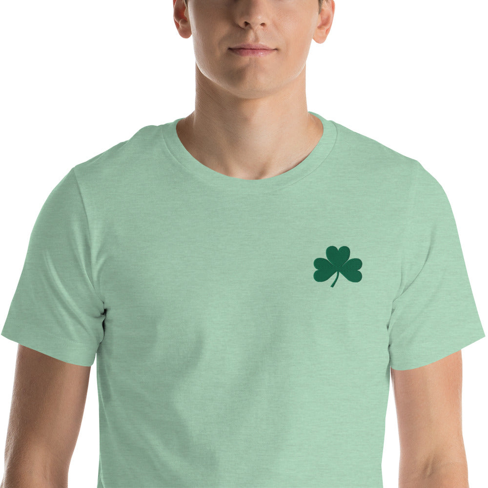 Shamrock Embroidered Short-Sleeve Unisex T-Shirt