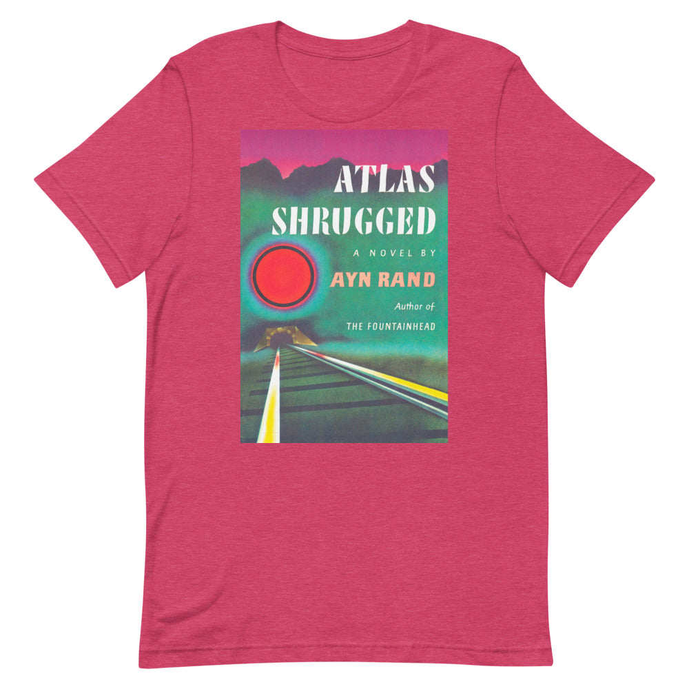 Atlas Shrugged Ayn Rand Book Cover Short-Sleeve Unisex T-Shirt