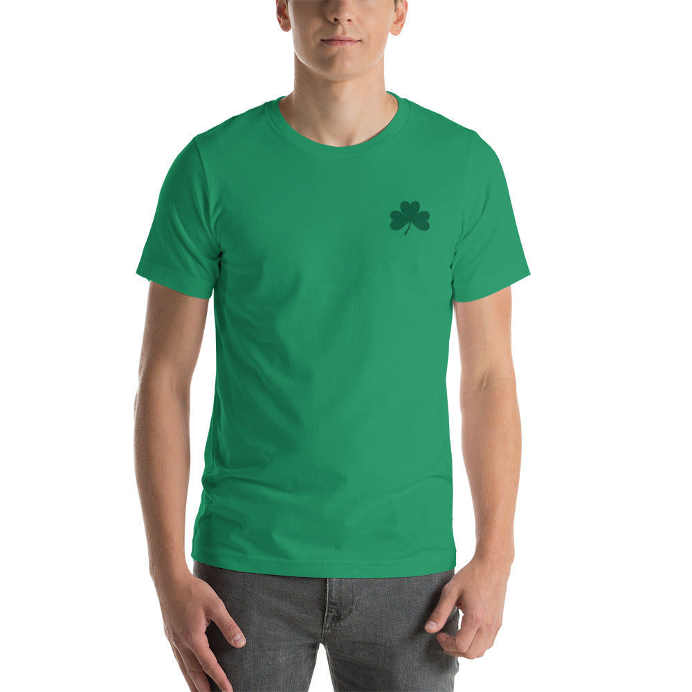 Shamrock Embroidered Short-Sleeve Unisex T-Shirt