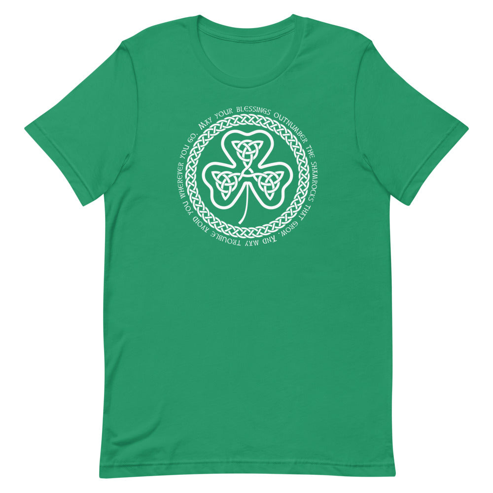 Irish Blessing Celtic Shamrock Unisex Graphic T-Shirt