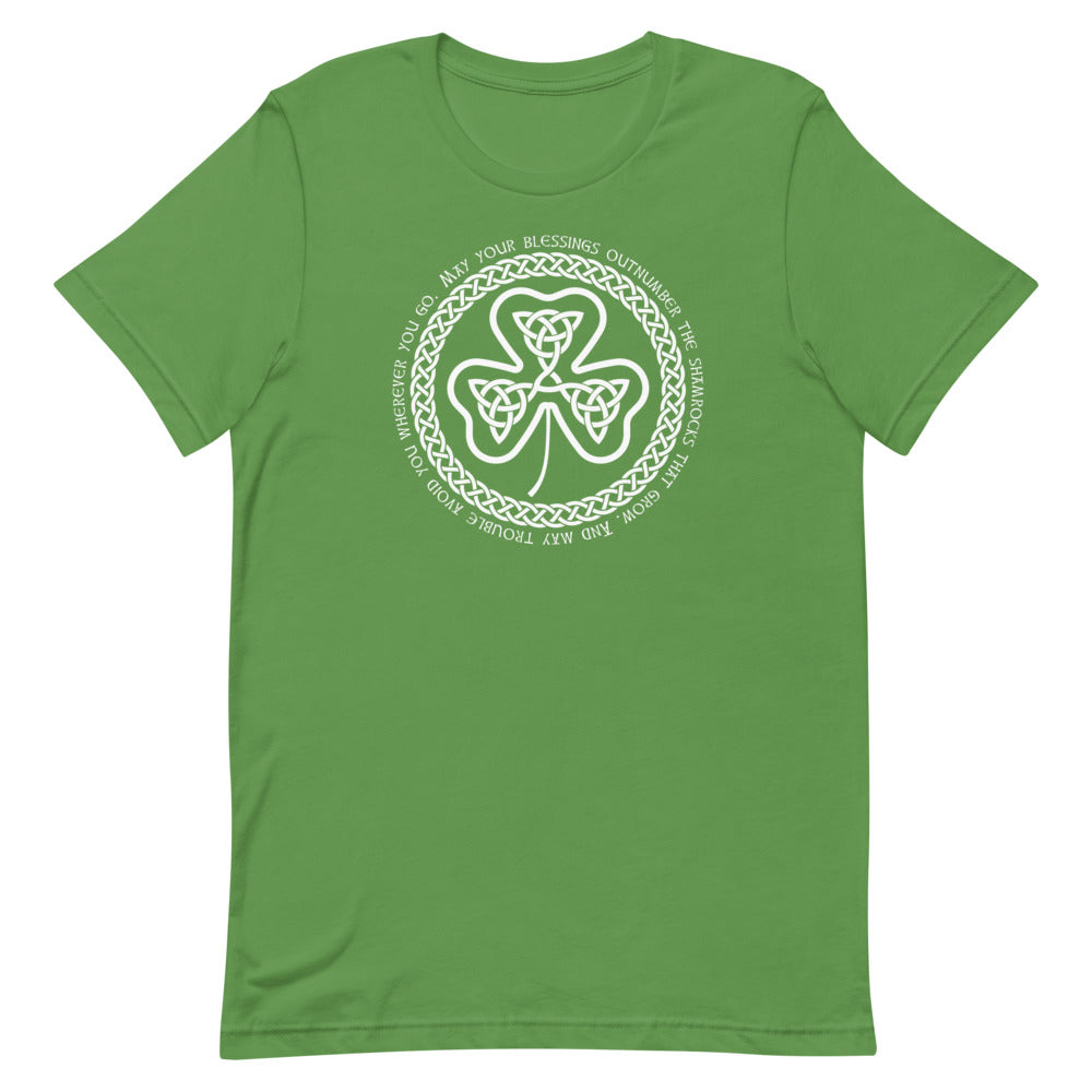 Irish Blessing Celtic Shamrock Unisex Graphic T-Shirt