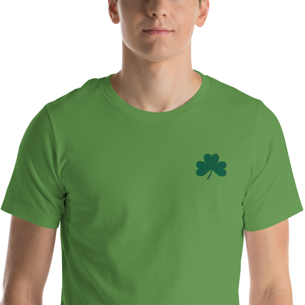 Shamrock Embroidered Short-Sleeve Unisex T-Shirt