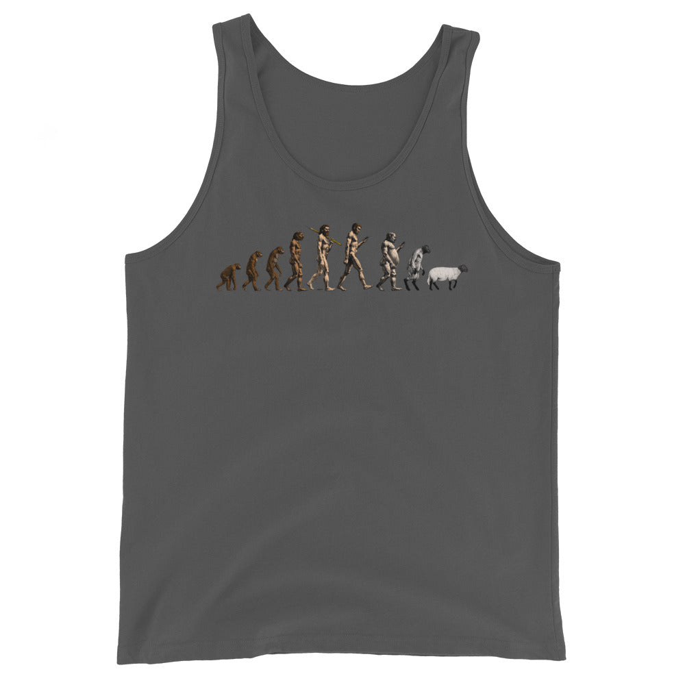 March of Devolution Sheeple Unisex Tank Top