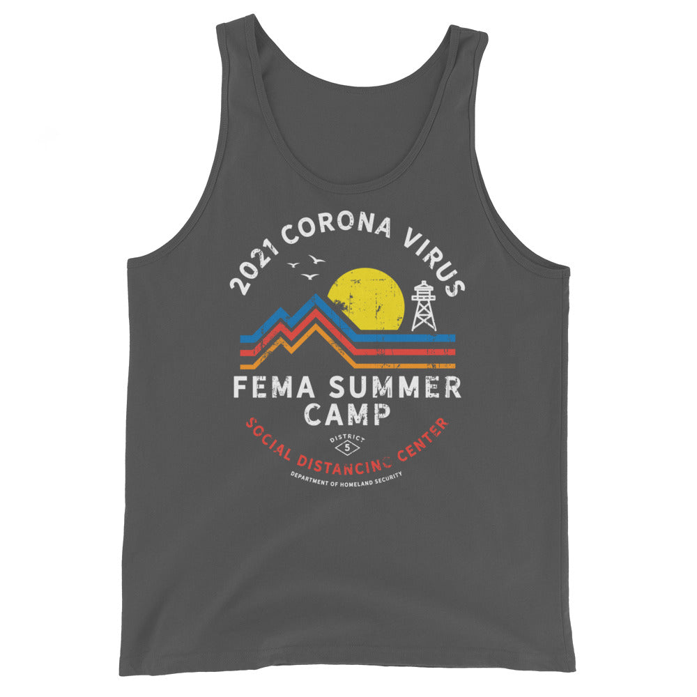 2021 Corona Virus FEMA Summer Camp Unisex Tank Top