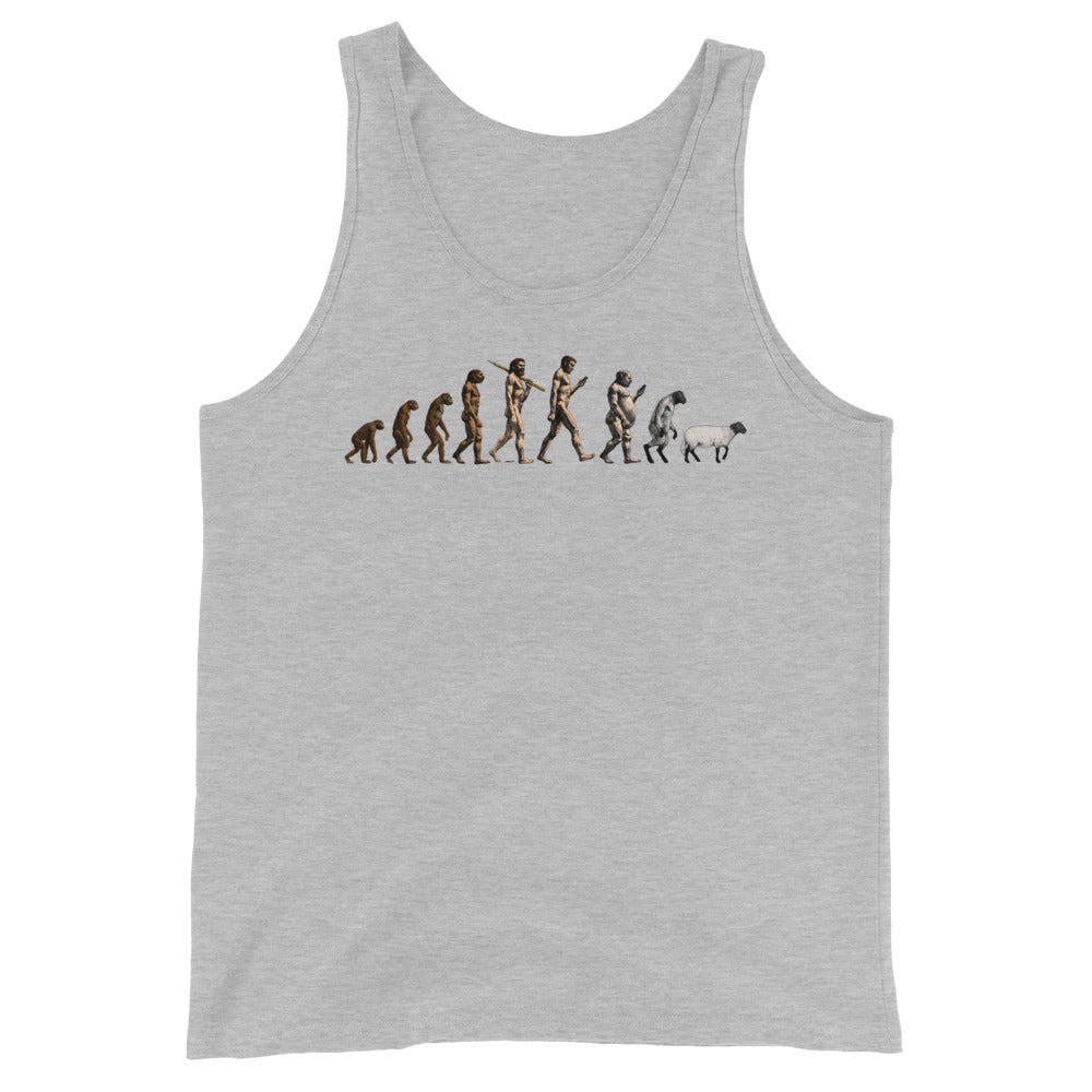March of Devolution Sheeple Unisex Tank Top