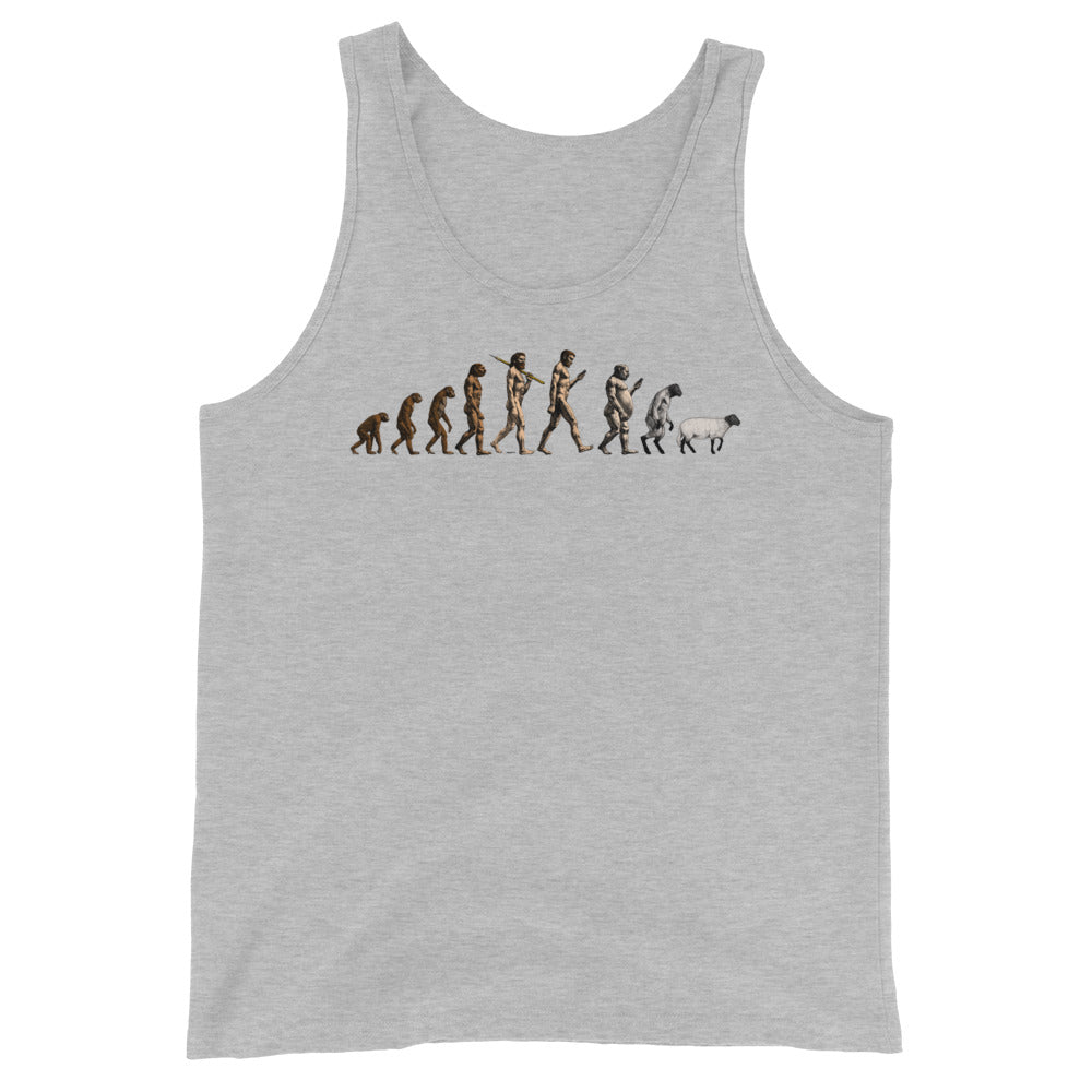 March of Devolution Sheeple Unisex Tank Top