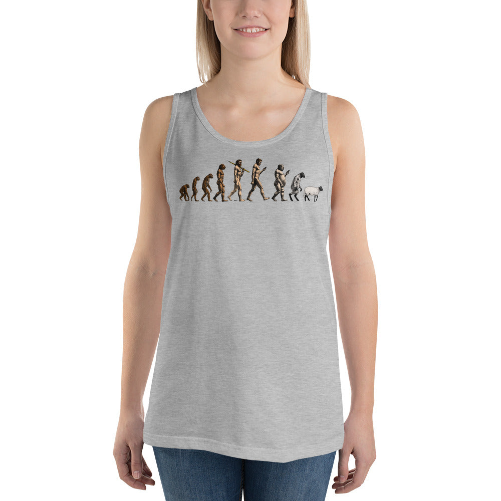 March of Devolution Sheeple Unisex Tank Top