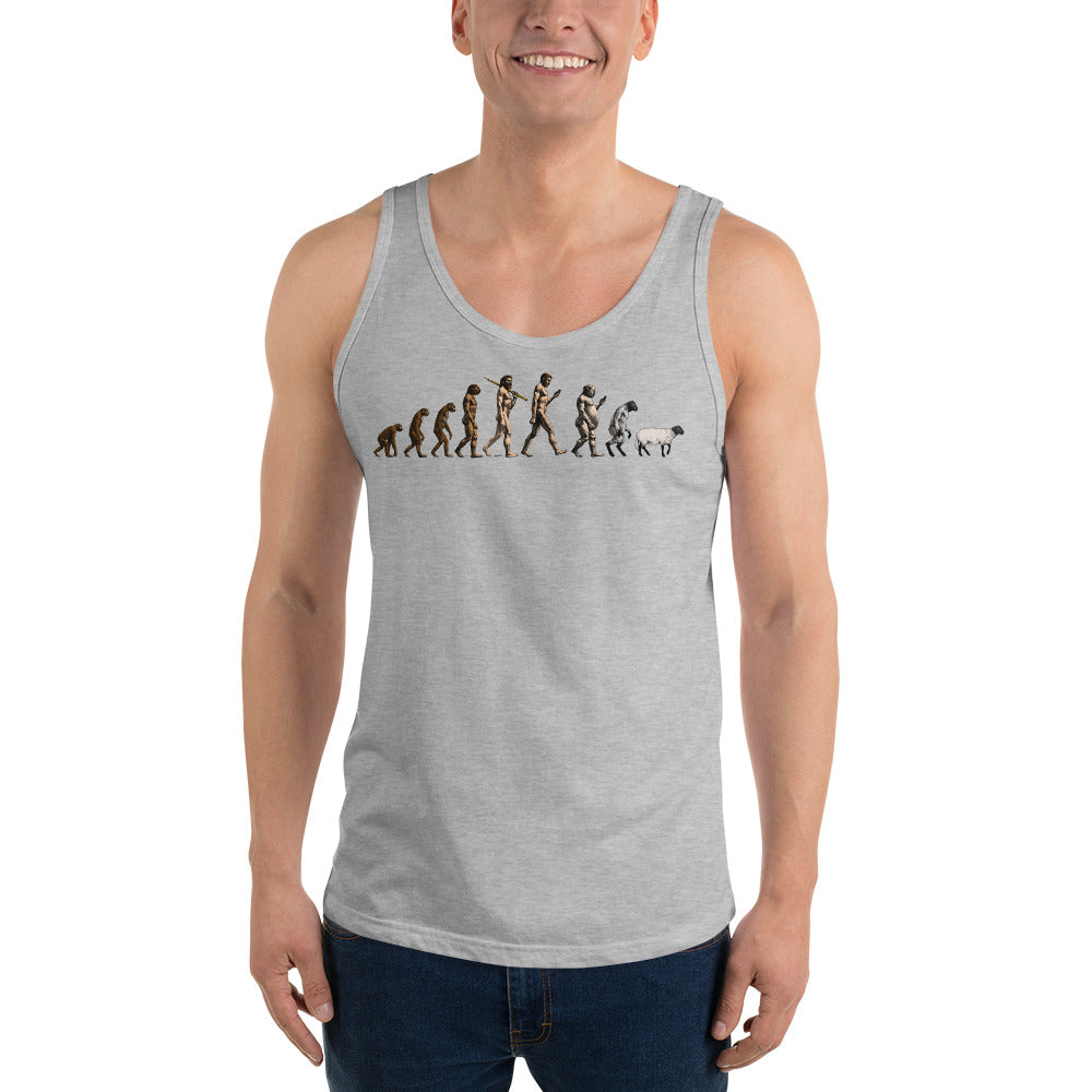 March of Devolution Sheeple Unisex Tank Top