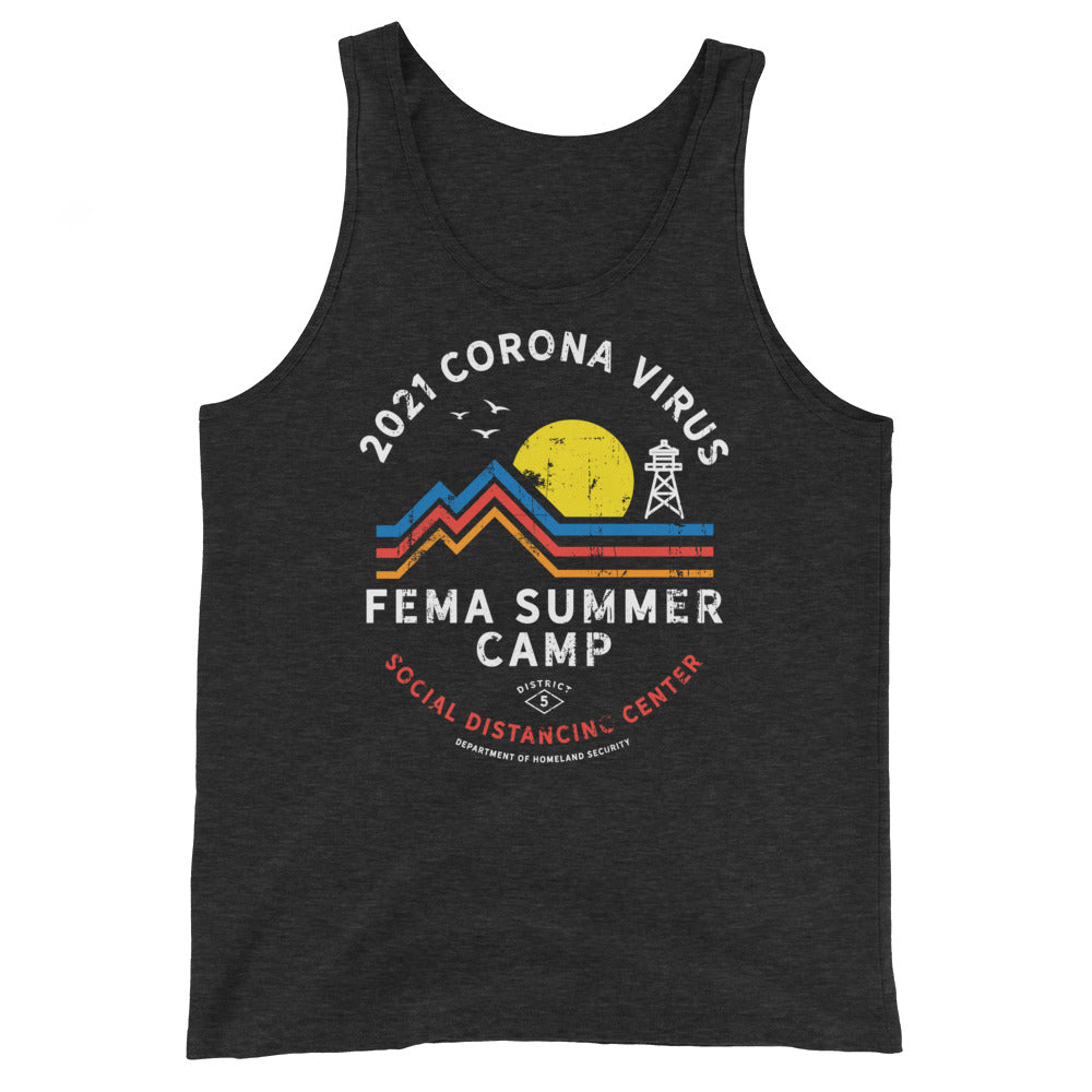 2021 Corona Virus FEMA Summer Camp Unisex Tank Top