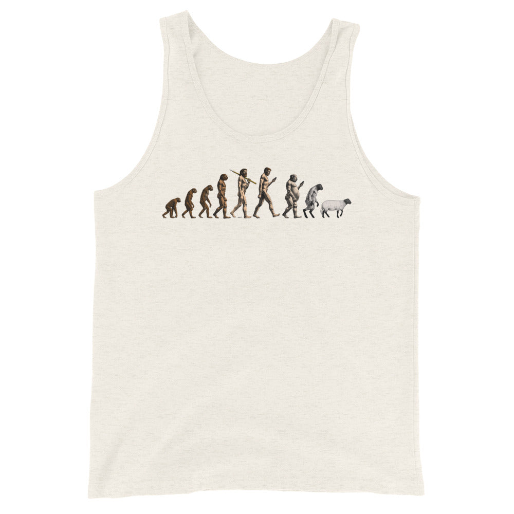 March of Devolution Sheeple Unisex Tank Top