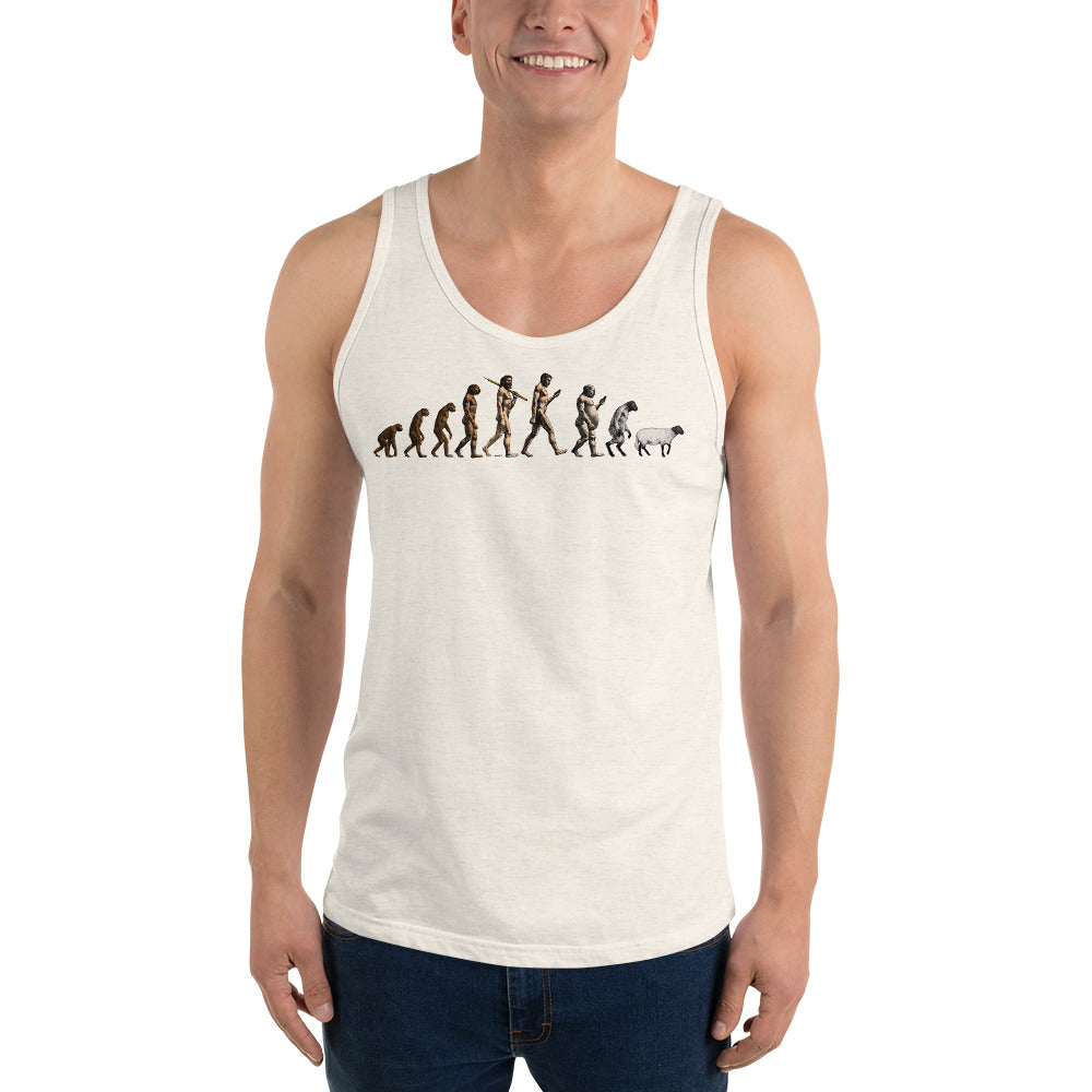 March of Devolution Sheeple Unisex Tank Top