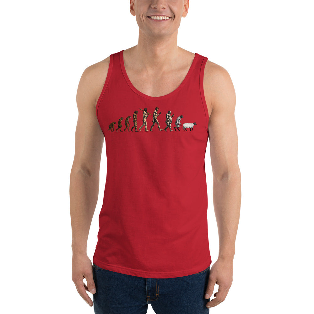 March of Devolution Sheeple Unisex Tank Top