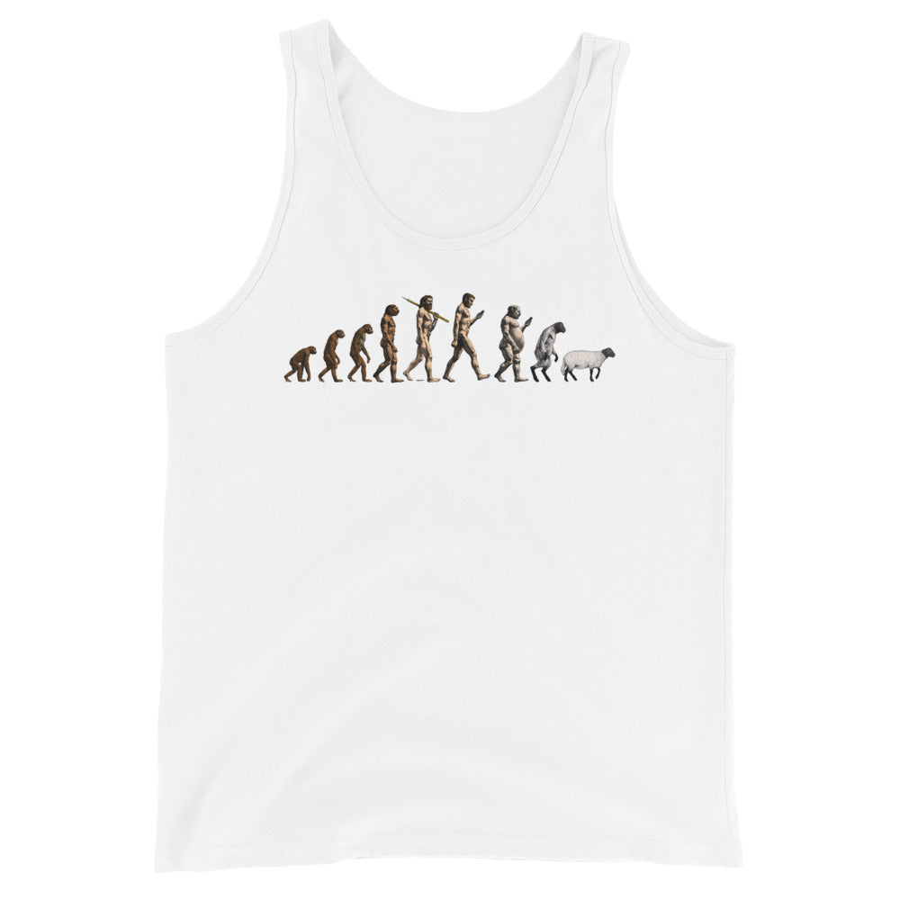 March of Devolution Sheeple Unisex Tank Top