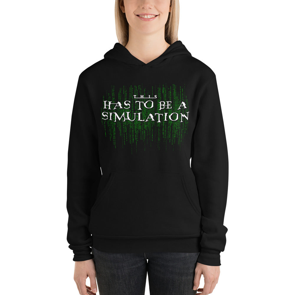 This Has To Be A Simulation Sponge Fleece Unisex hoodie