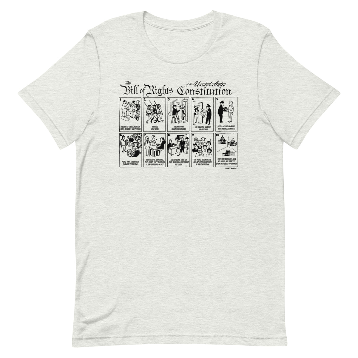 The Illustrated Bill of Rights T-Shirt - Liberty Maniacs