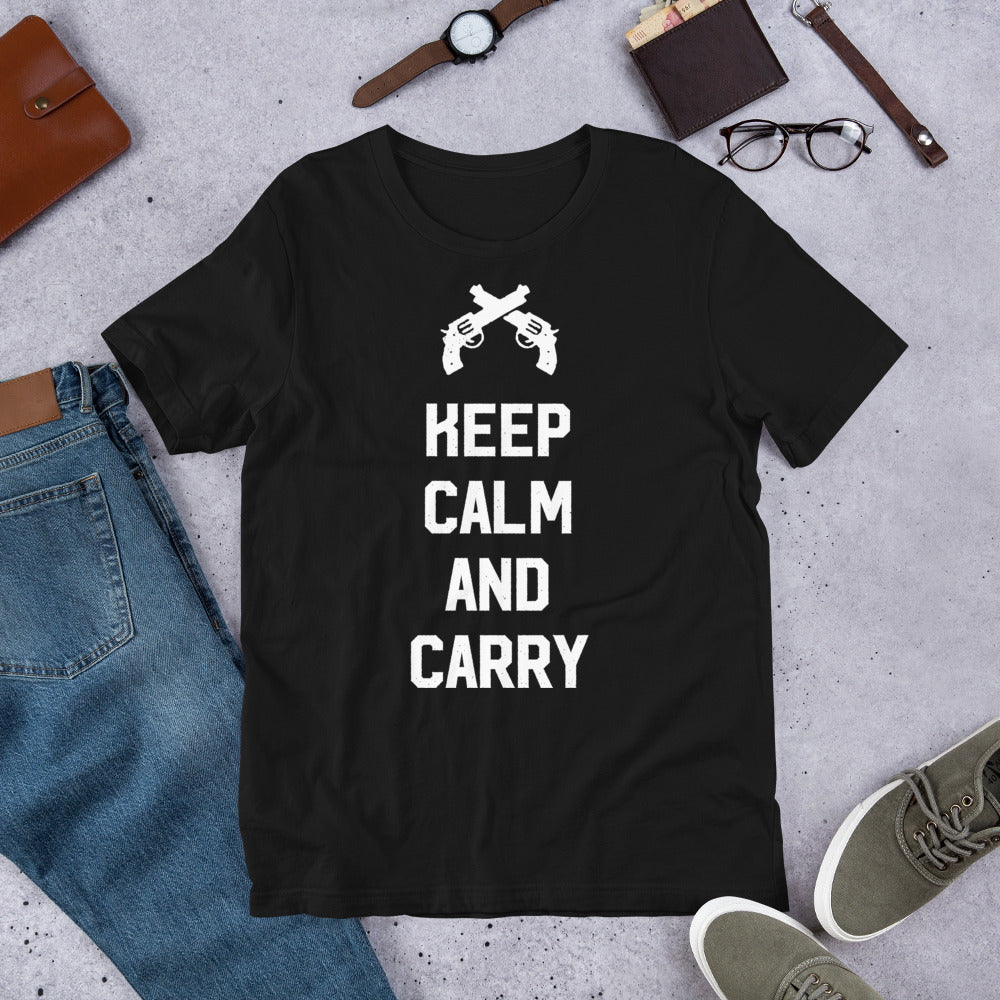 Keep Calm and Carry Short-Sleeve Unisex T-Shirt
