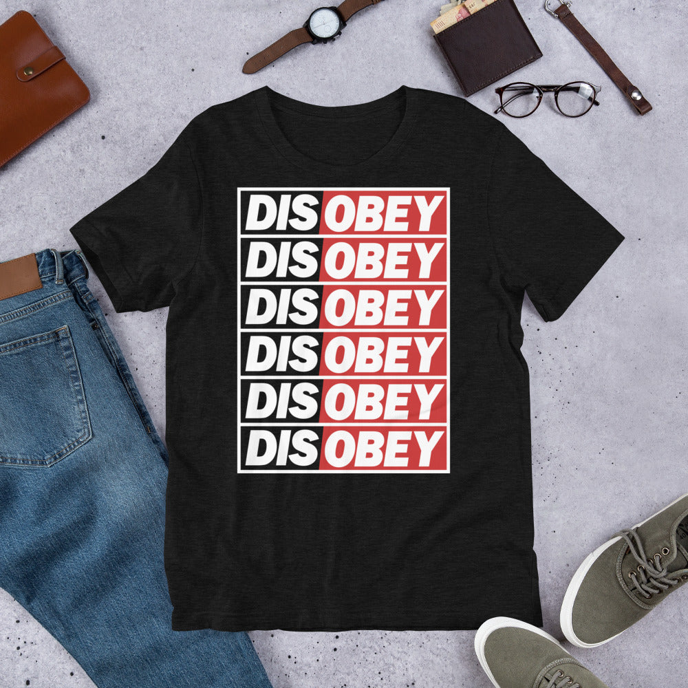 Disobey Stacked Short-Sleeve Unisex T-Shirt
