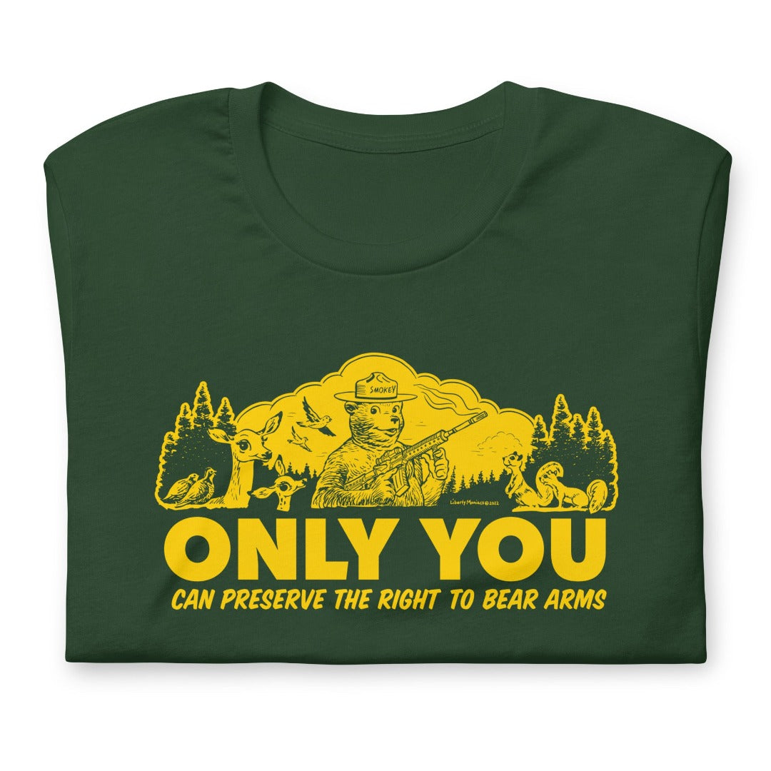 Only You Can Preserve the Right To Bear Arms Retro Smokey T-Shirt