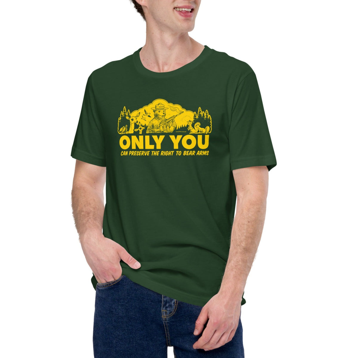 Only You Can Preserve the Right To Bear Arms Retro Smokey T-Shirt