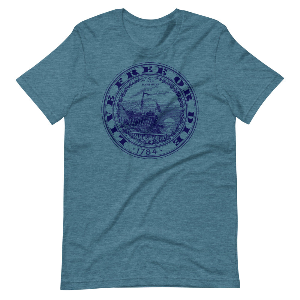 Live Free or Die New Hampshire State Seal Graphic T-Shirt