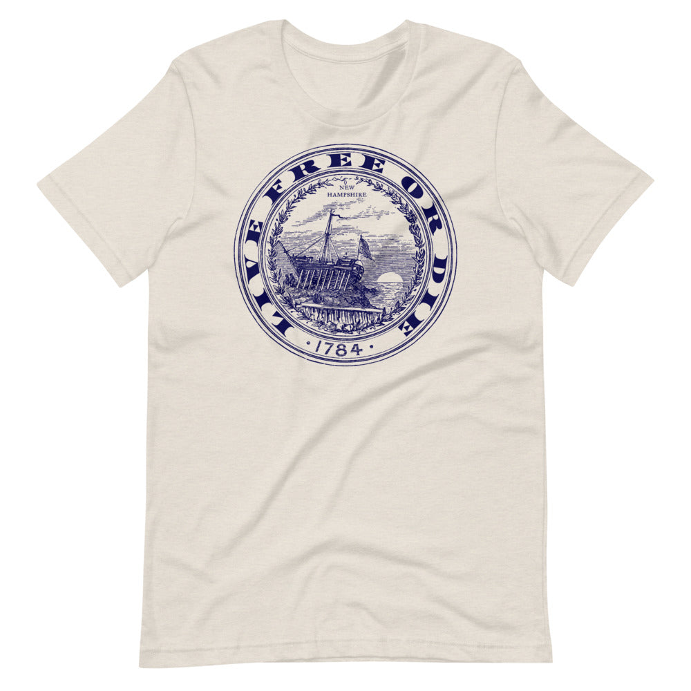 Live Free or Die New Hampshire State Seal Graphic T-Shirt